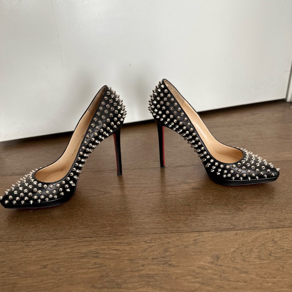 🔥CHRISTIAN LOUBOUTIN PIGALLE PLATO SPIKED 120 Pumps 39 SOLD OUT 🔥MAKE AN OFFER❣️ - Picture 11 of 16